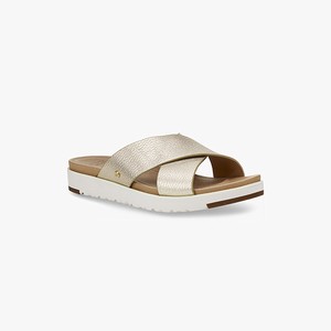 Ugg Kari Metallic Women Slippers Gold (1632EIOFW)